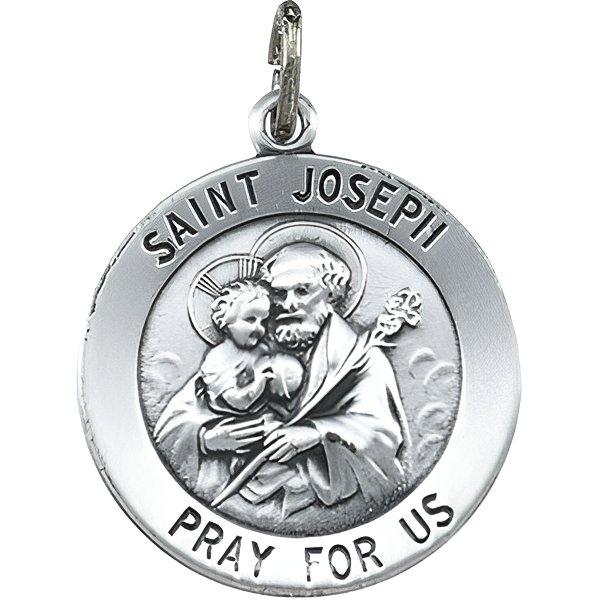 Saint Joseph Round Religious Medal