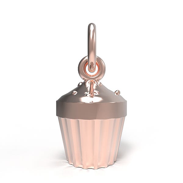 Cupcake White Charm
