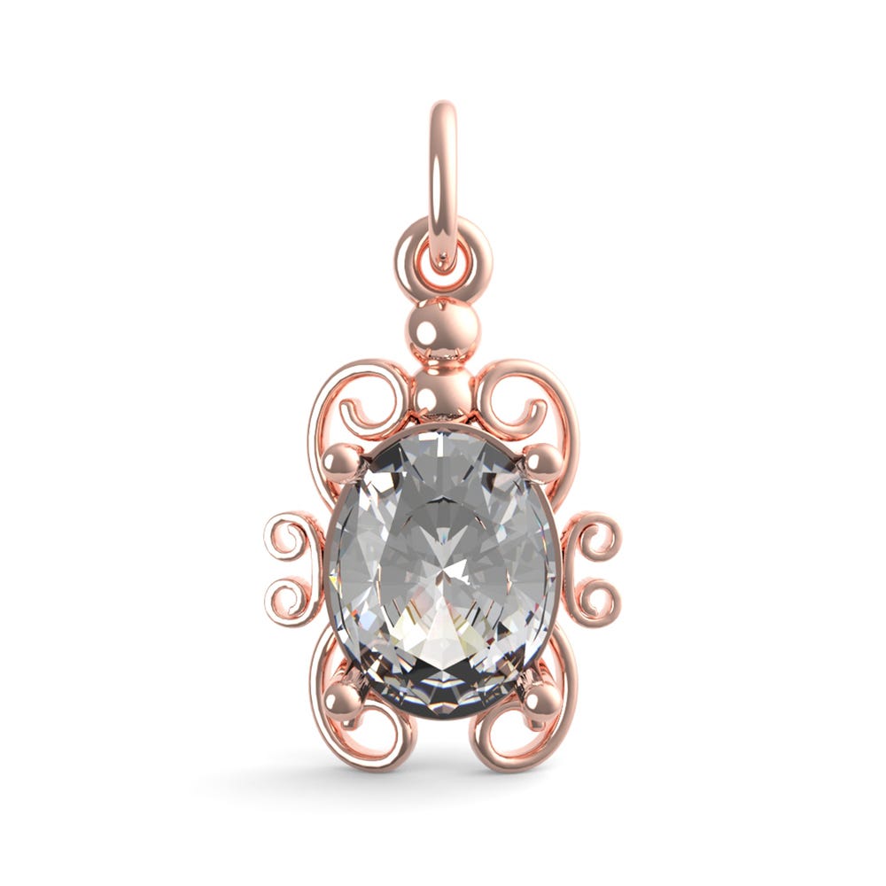 Filigree April Stone Charm (4764-004)