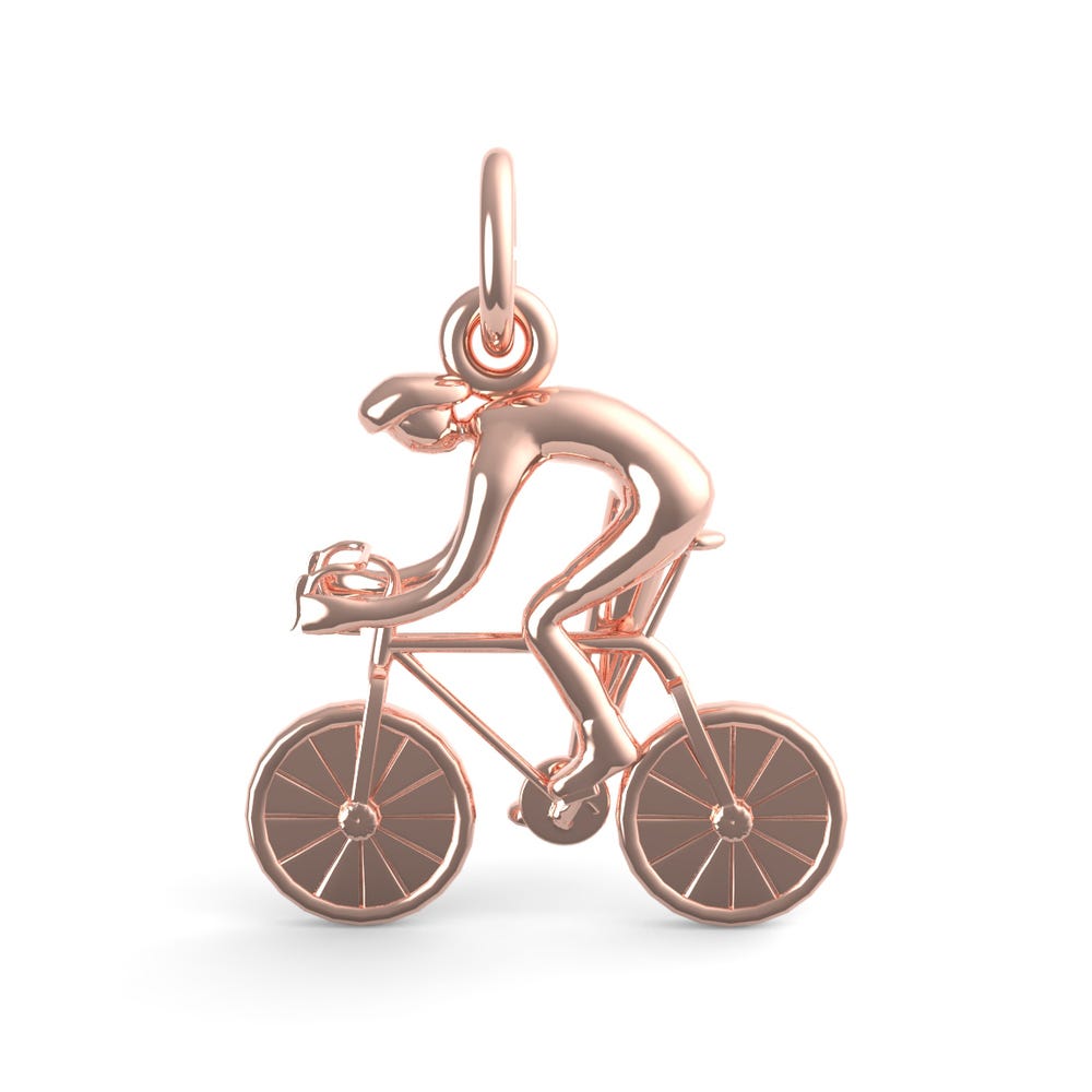 Racing Cyclist Charm
