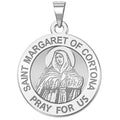Saint Margaret of Cortona Round Religious Medal
