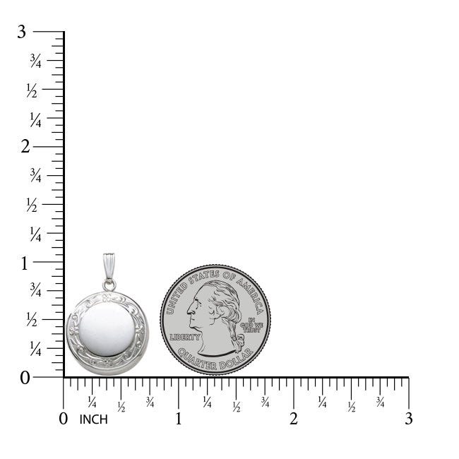 Silver Round Photo Locket
