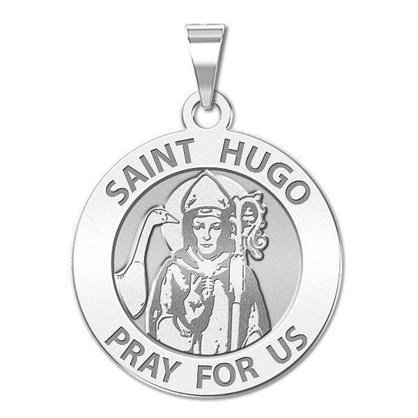 Saint Hugo Round Religious Medal "EXCLUSIVE"