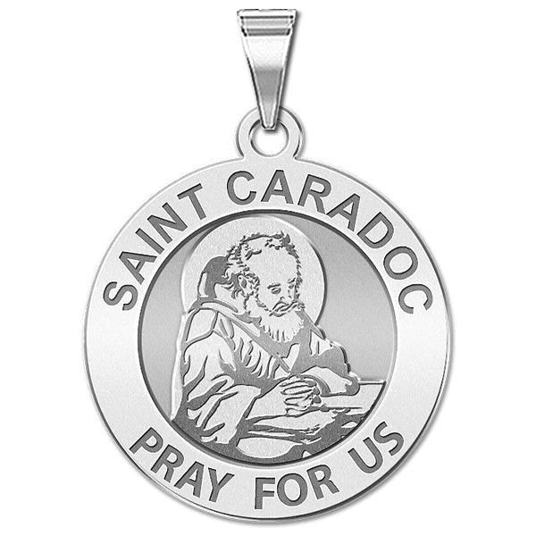 Saint Caradoc Round Religious Medal - "EXCLUSIVE"