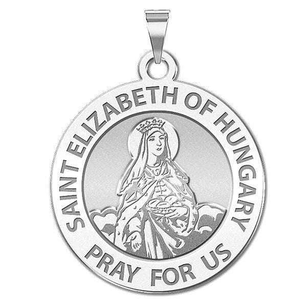 Saint Elizabeth of Hungary Round Religious Medal