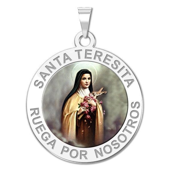 Santa Teresita Religious Color Round Medal "EXCLUSIVE"