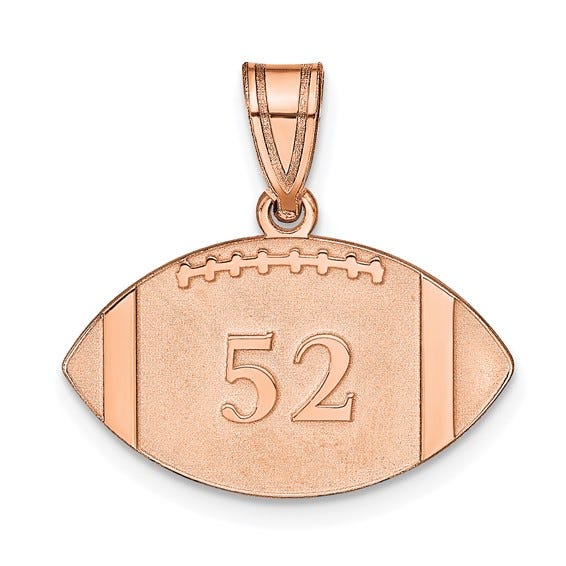 Custom Football Charm or Pendant w/ Number