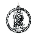 Saint Christopher Round Cut-Out Religious Medal