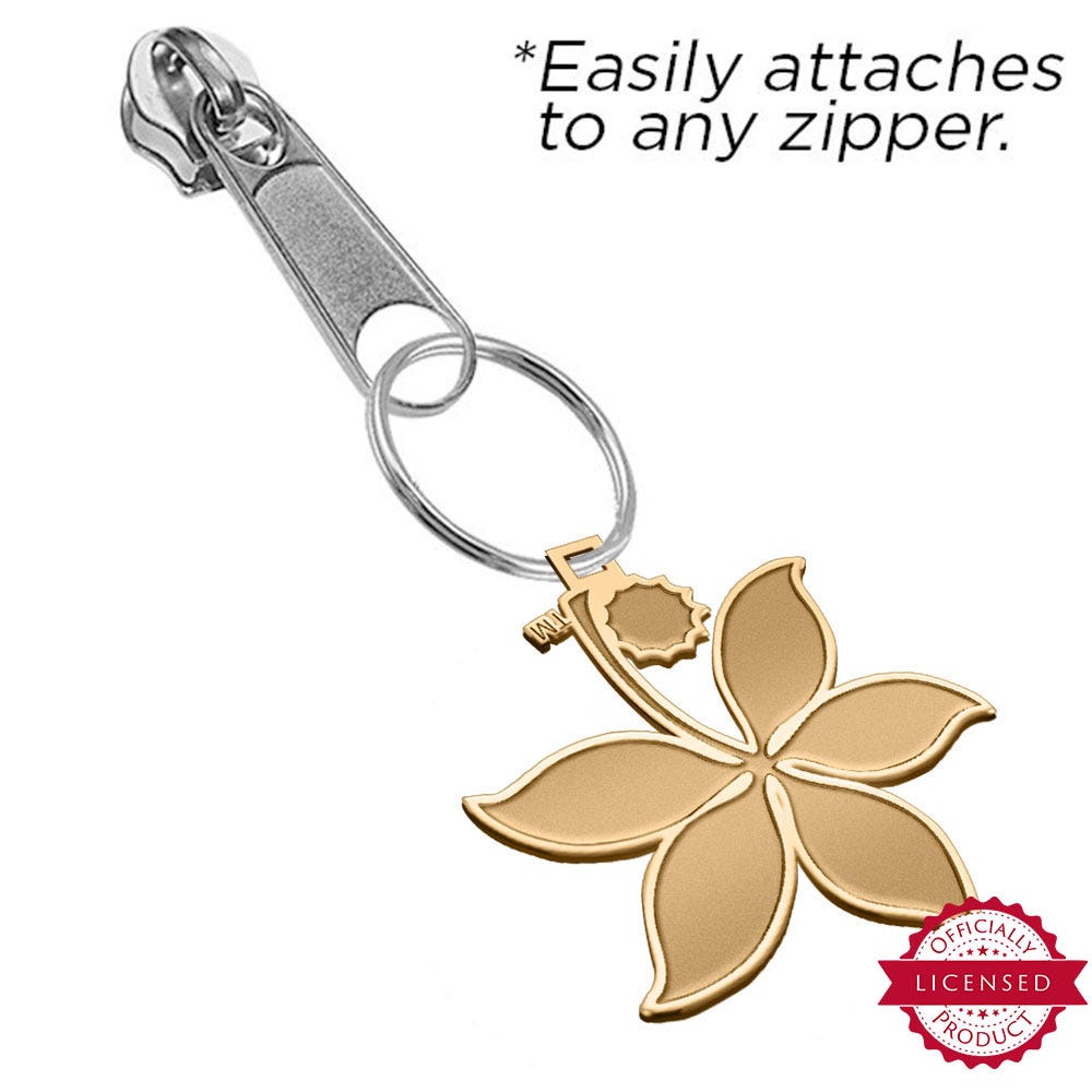 Ohio State University Buckeye Leaf Zipper Pull
