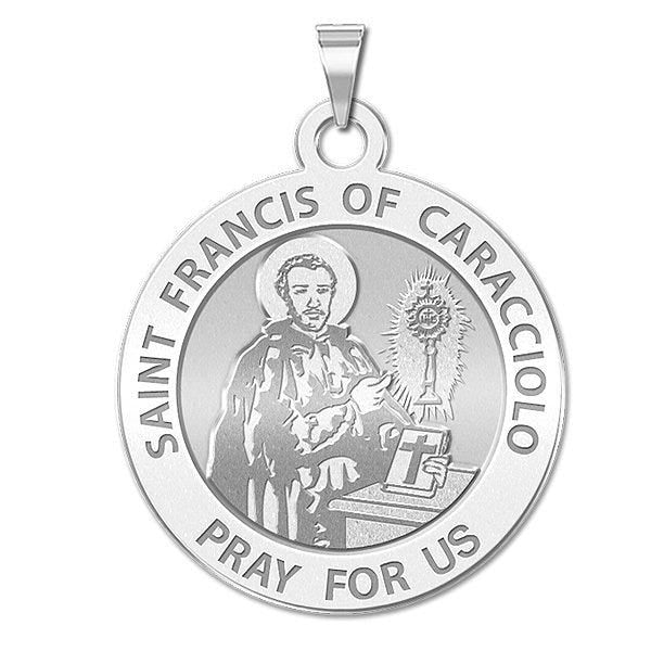 Saint Francis Caracciolo Round Religious Medal
