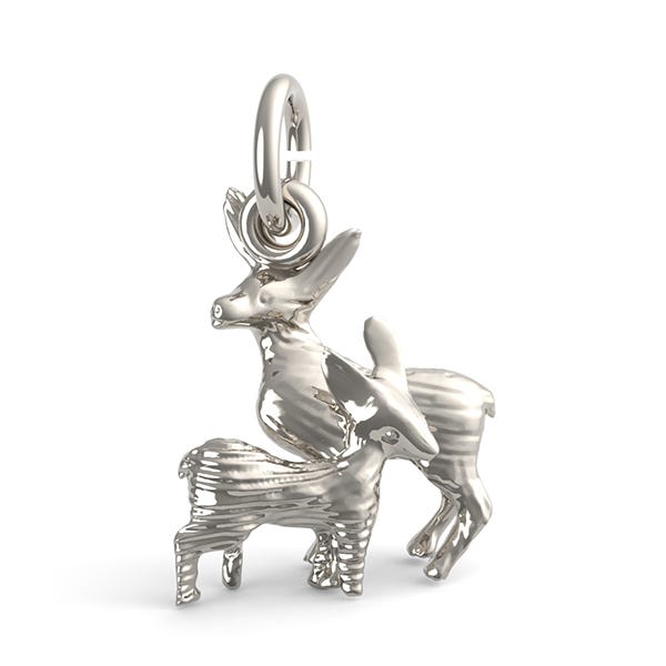 Deer Doe & Fawn Charm