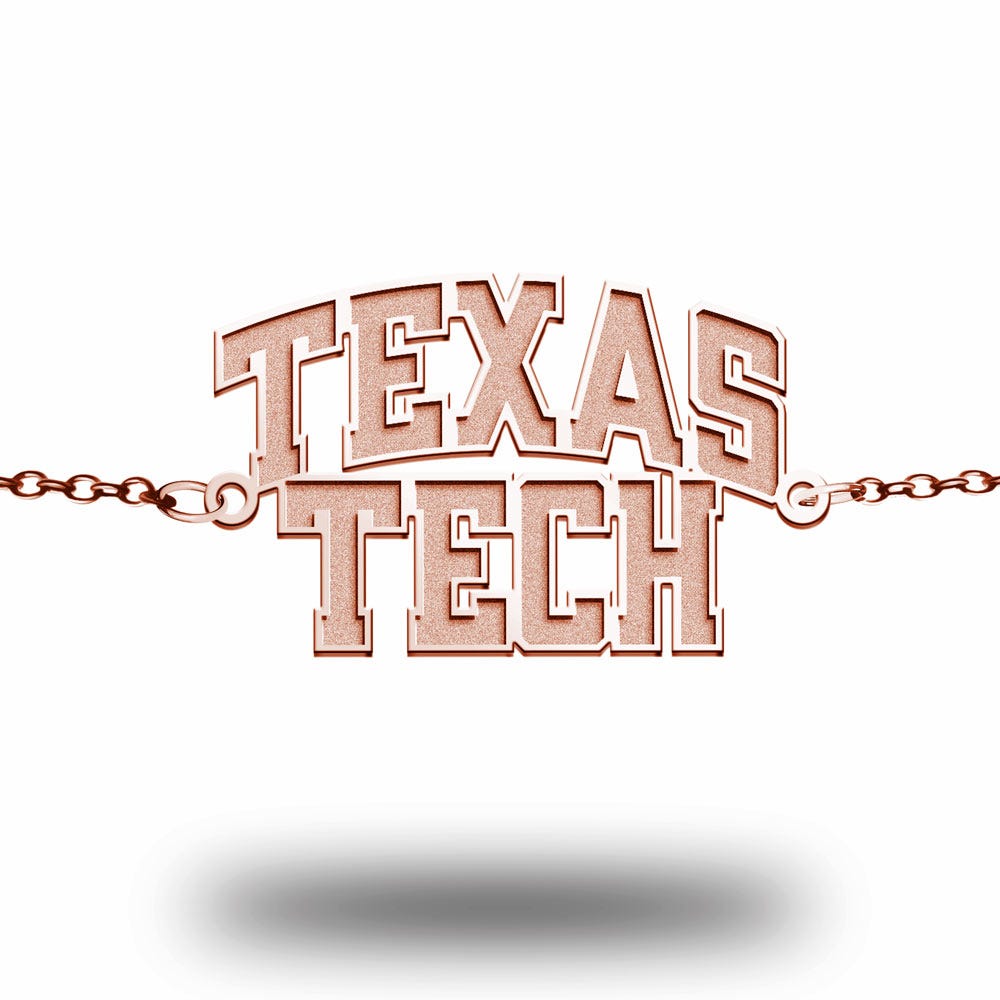 Texas Tech Block Bracelet