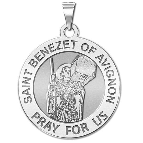 Saint Benezet of Avignon Round Religious Medal "EXCLUSIVE"