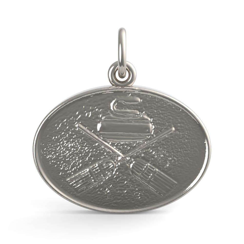 Curling Oval Disc Charm(3403)