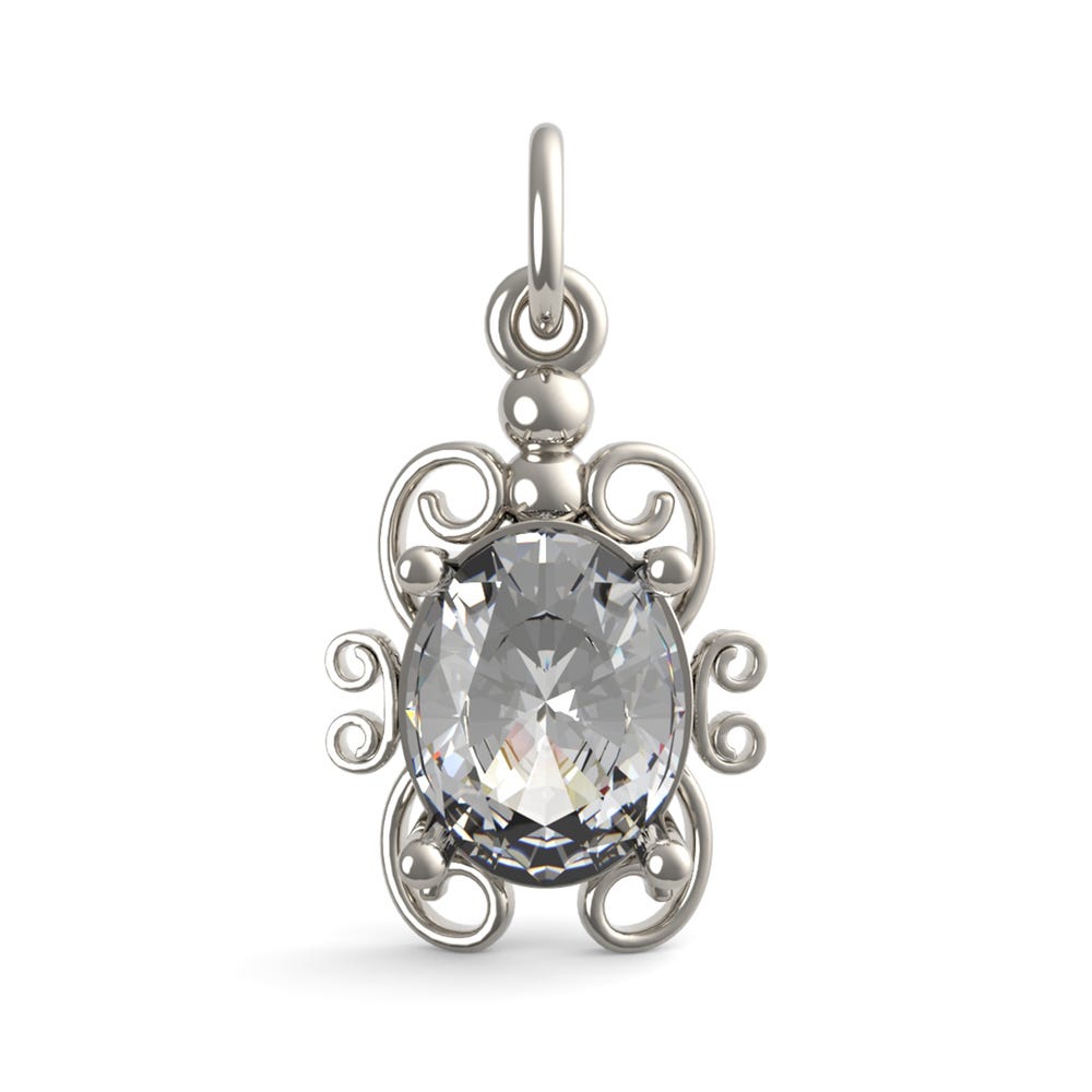 Filigree April Stone Charm (4764-004)