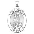Saint Audrey Oval Religious Medal