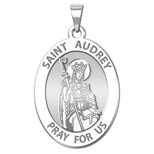 Saint Audrey Oval Religious Medal