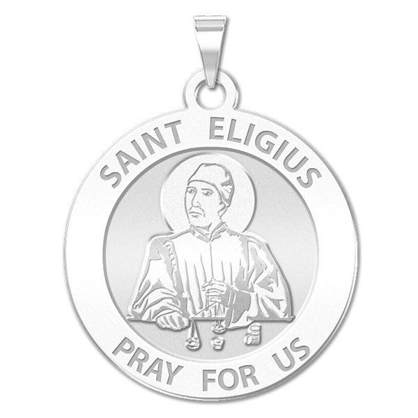 Saint Eligius Round Religious Medal