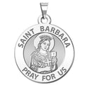 Saint Barbara Round Religious Medal