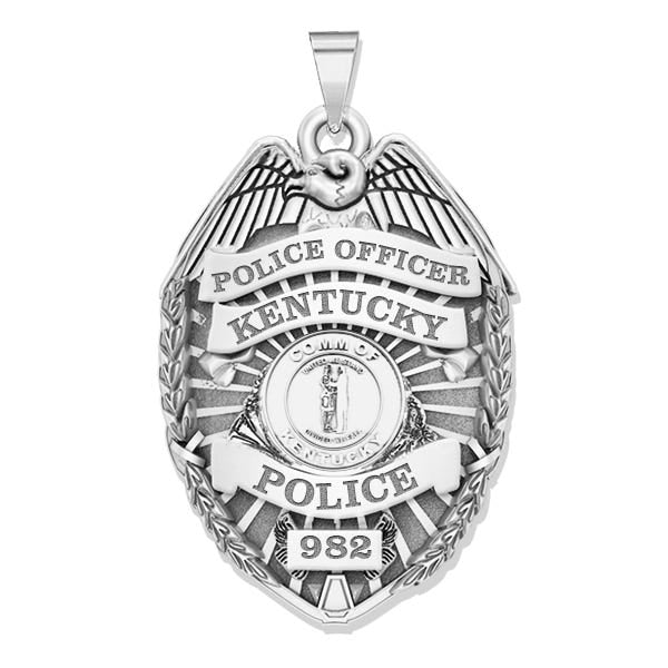 Personalized Kentucky Police Badge with Your Rank, Number & Department