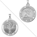 Wrestling - Saint Sebastian Doubledside Sports Religious Medal