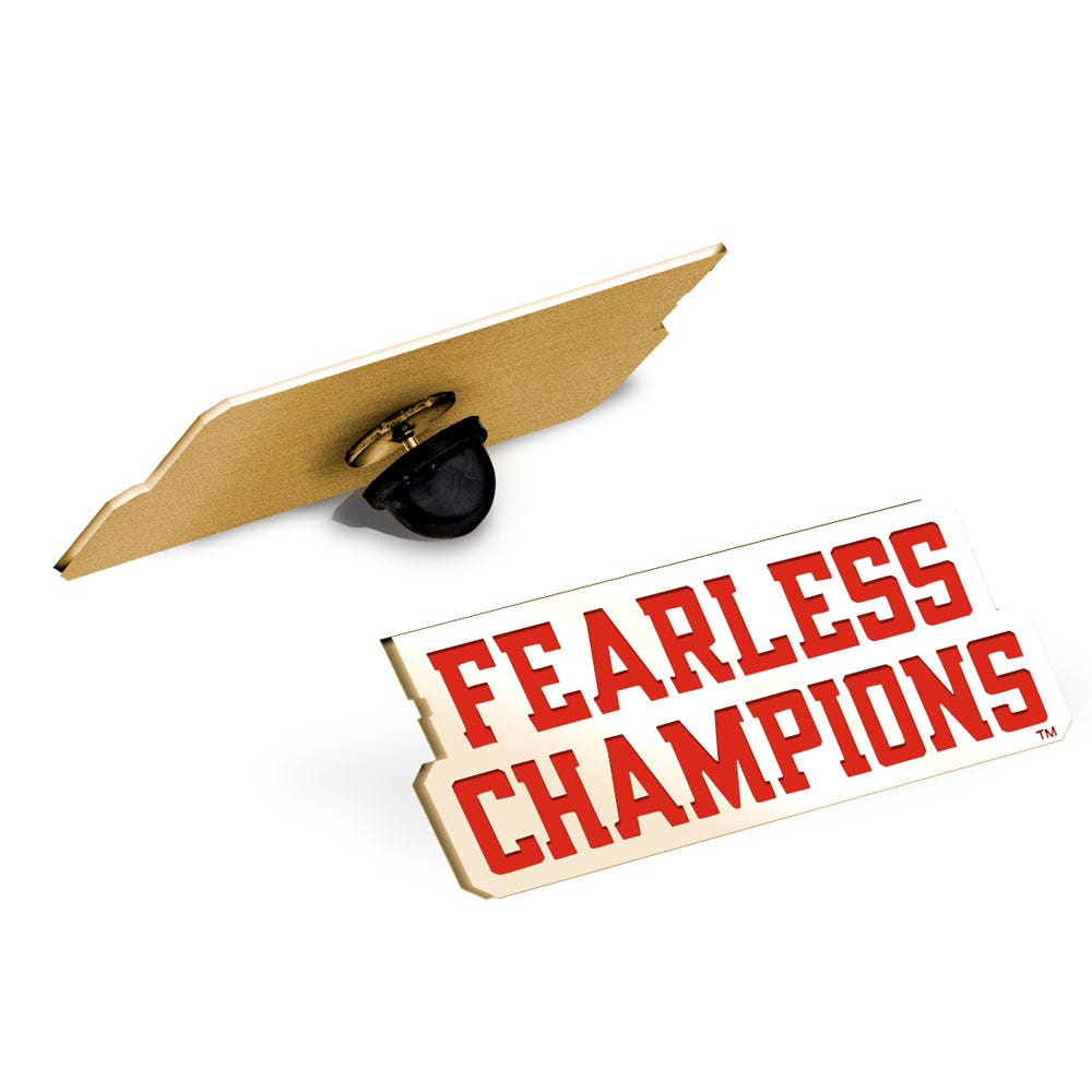 Texas Tech Fearless Color Enamel Champions Pin