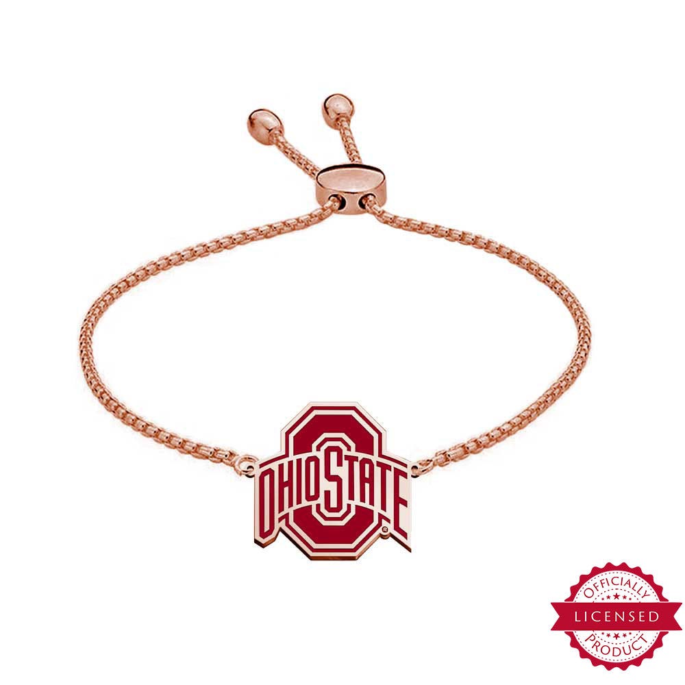 Ohio State University Color Enamel Logo Bracelet
