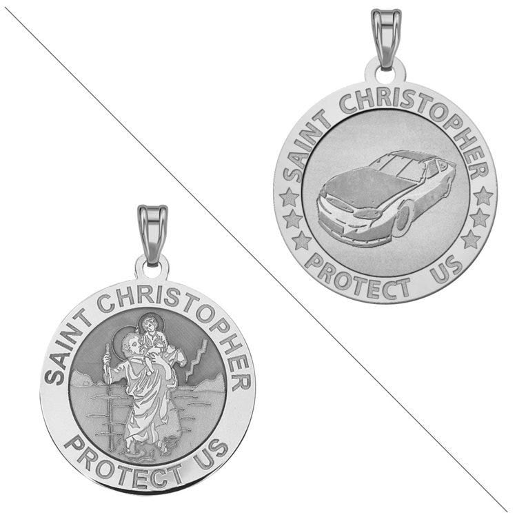 Racing - Saint Christopher Doubledside Sports Religious Medal "EXCLUSIVE"