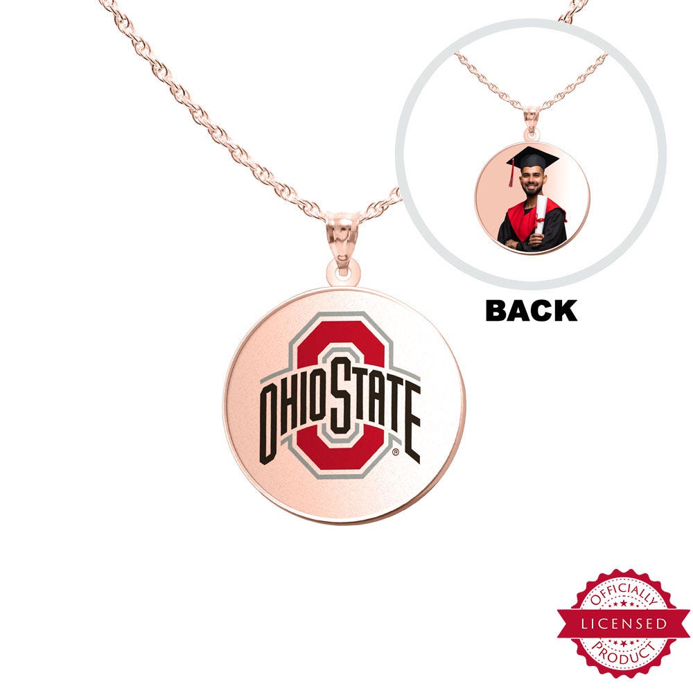 Ohio State University Logo with Photo Necklace