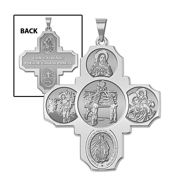 Four Way Cross - Volleyball Religious Medal  "EXCLUSIVE"