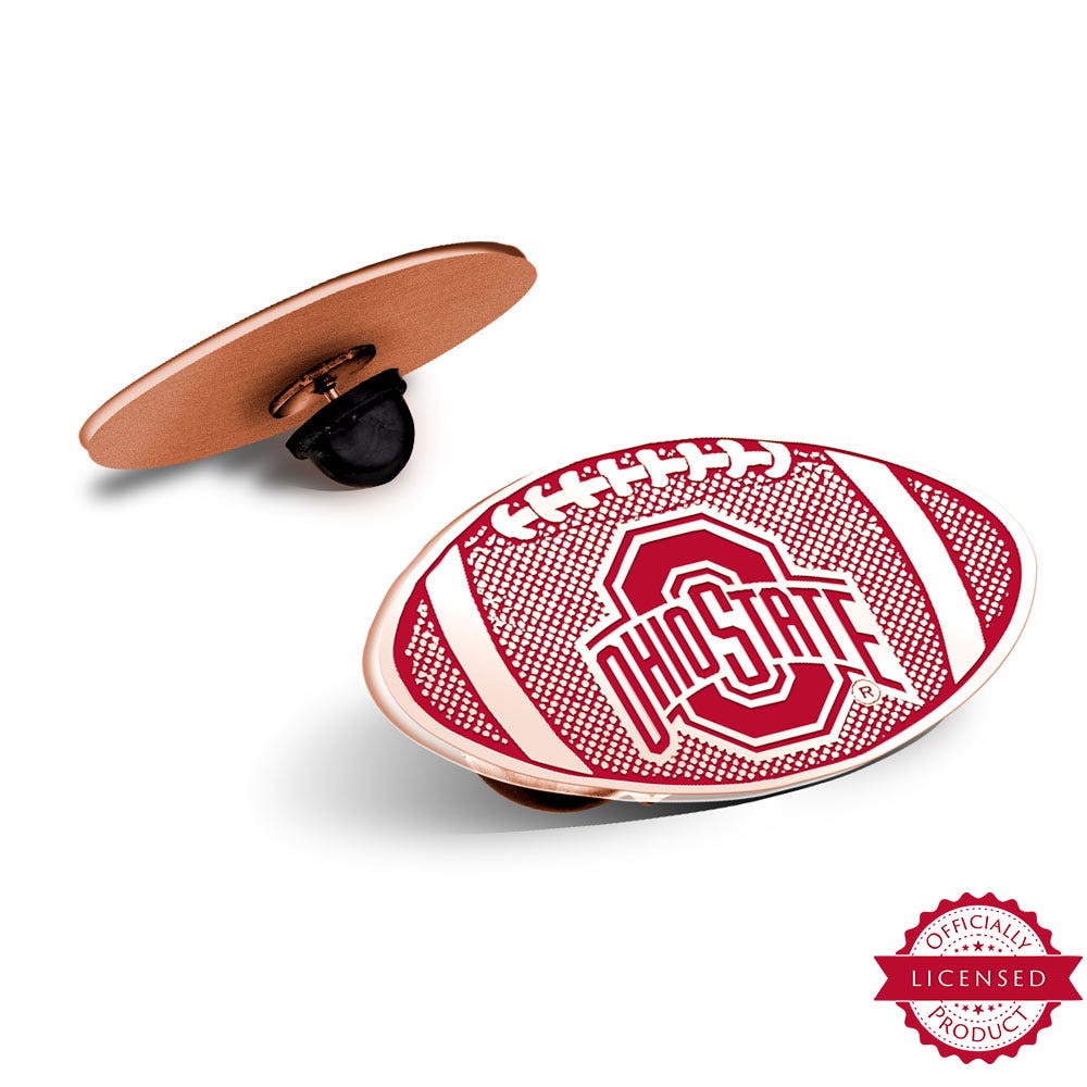 Ohio State University Color Enamel Football Logo Pin
