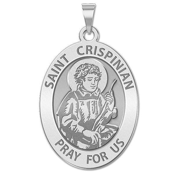 Saint Crispinian OVAL Religious Medal  "EXCLUSIVE"