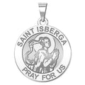Saint Isberga Round Religious Medal  "EXCLUSIVE"