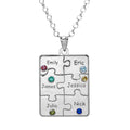 Personalized Family Six Piece Jigsaw Puzzle Pendant- Includes 18 Inch Chain