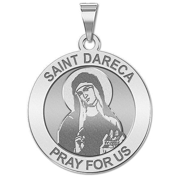 Saint Darerca Round Religious Medal  "EXCLUSIVE"