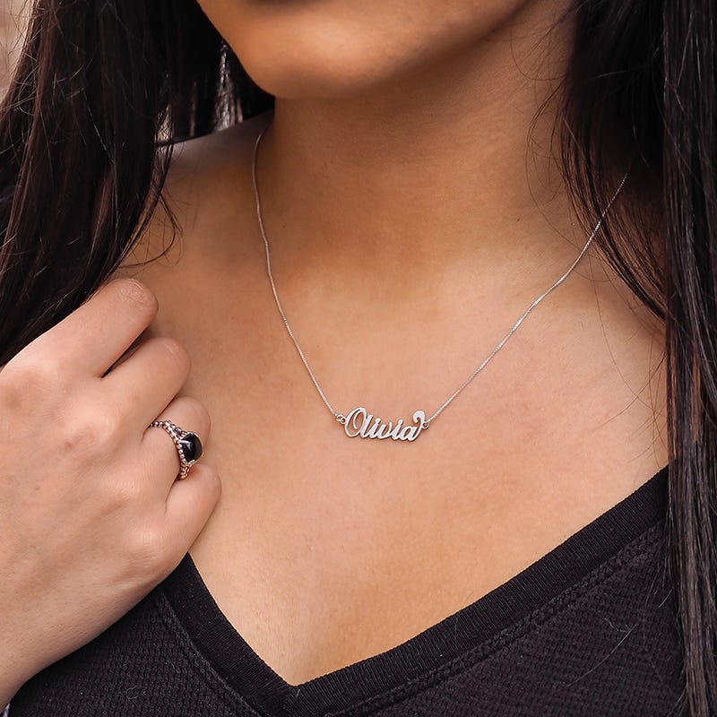 Personalized Classic Script Name Necklace with Chain Included