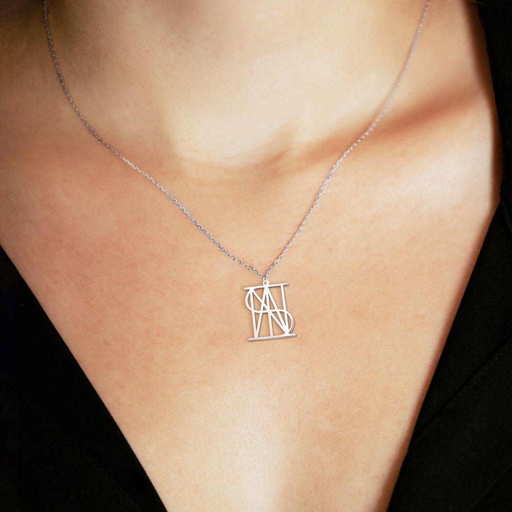 Geometrical Name Necklace