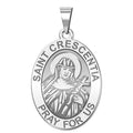 Saint Crescentia Round Religious Medal - Oval