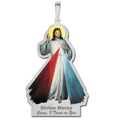 Divine Mercy Outlined Religious Medal "Color EXCLUSIVE"