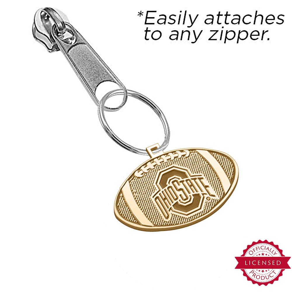 Ohio State University Football Logo Zipper Pull