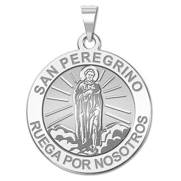 San Peregrino Round Religious Medal