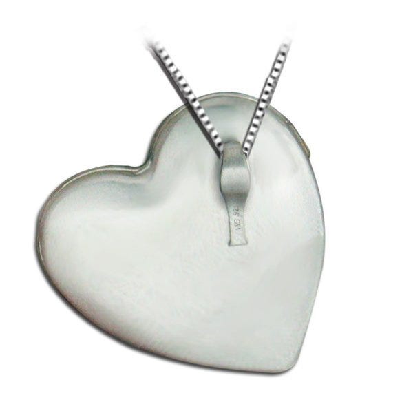 Silver Side Dangle Plain Heart Photo Locket