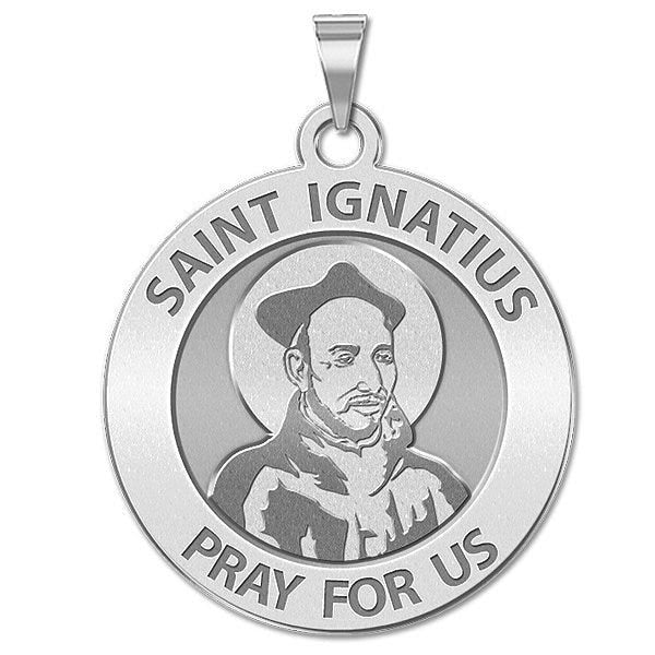 Saint Ignatius of Loyola Round Religious Medal  "EXCLUSIVE"
