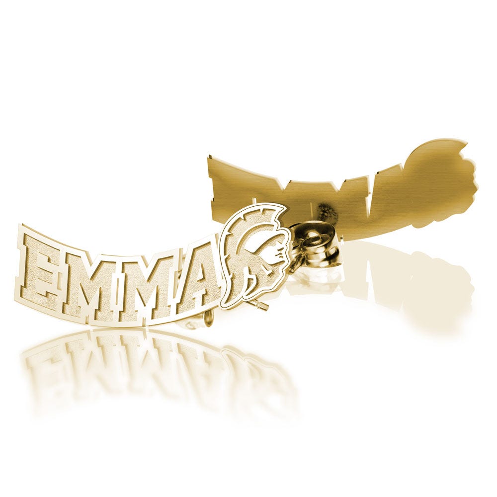 Personalized Pair Of USC Trojan Climber Name Earrings
