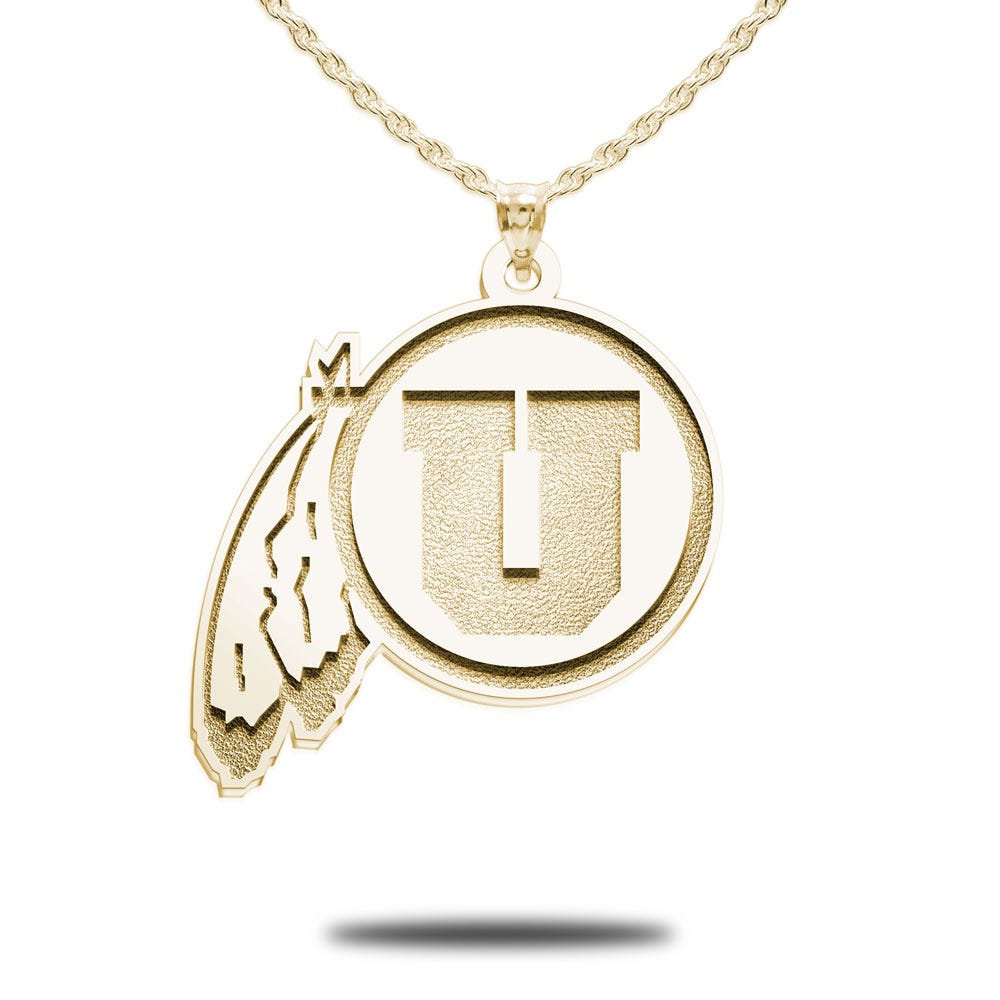 University of Utah Feathered U Necklace
