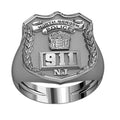 Personalized New Jersey Police Badge Ring with Number & Department