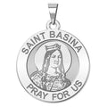 Saint Basina Round Religious Medal "EXCLUSIVE"