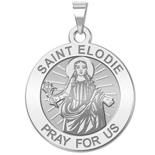Saint Elodie Religious Round Medal "EXCLUSIVE"