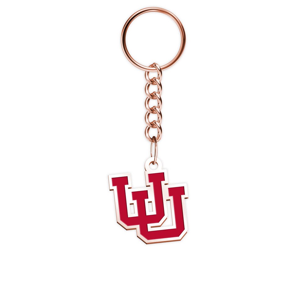 University of Utah Color Enamel Intertwined U Keychain