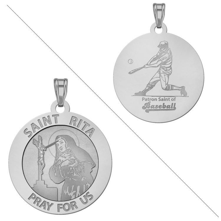 Saint Rita Religious Medal "Baseball Religious Medal"